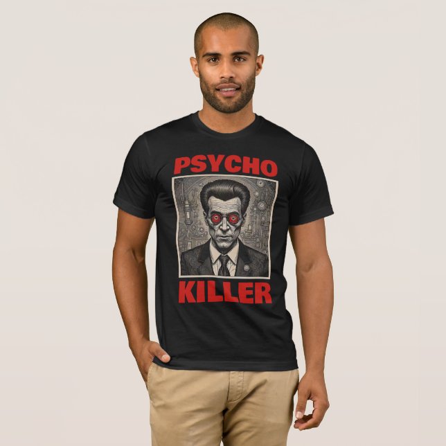 T-shirt Psycho Killer Art rétro (Devant entier)