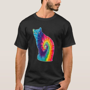 T-shirt Psychologie de la dye de la spirale du chat