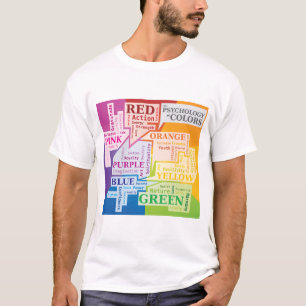 T-shirt Psychologie des couleurs Mot Cloud Illustration Bo
