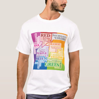 T-shirt Psychologie des couleurs Mot Cloud Illustration Bo
