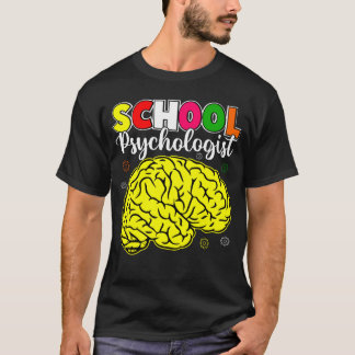 T-shirt Psychologue de l'école Psychologie Enseignant Gra 
