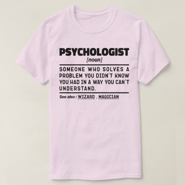 T-shirt Psychologue Noun Professionnel de la santé mentale (Design devant)
