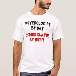 T-shirt Psychologue par jour Zombie Slayer par nuit
