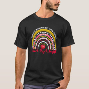 T-shirt Psychologue scolaire Rainbow Psychologie Enseignan