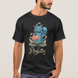 T-shirt Psykitty Psychic Chat avec Crystal Ball Metaphysic