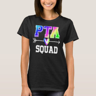 T-shirt Pta Squad Rainbow Ombre School Retourner À L'École