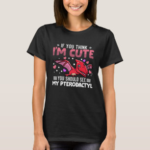 T-shirt Pterodactyl Coeur Saint-Valentin Animal pour femme