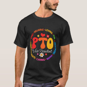 T-shirt Pto Vice-président Retour à l'école Parent assorti