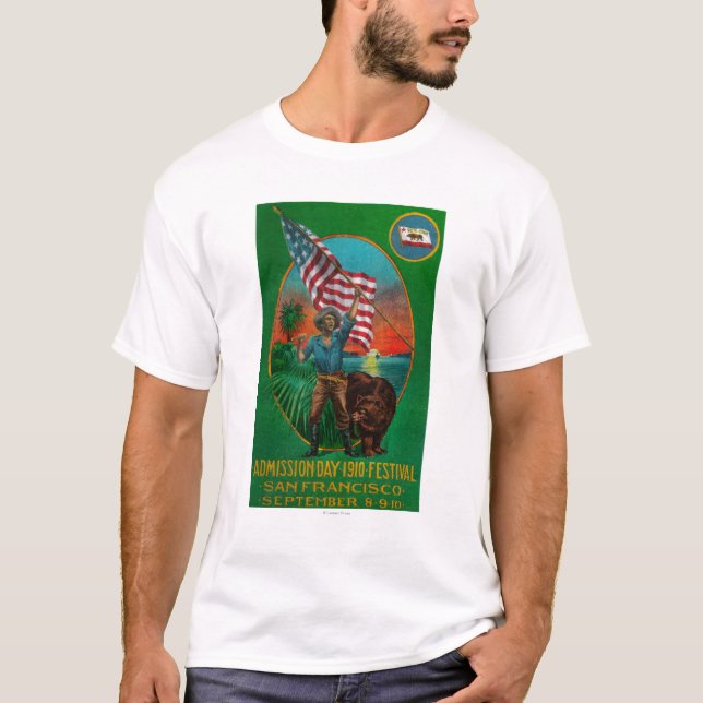 T-shirt Publicité de jour d'admission, festival d'état (Devant)