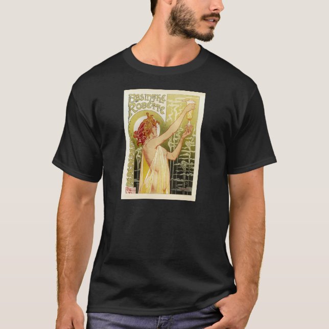 T-shirt Publicité française vintage d'absinthe (Devant)