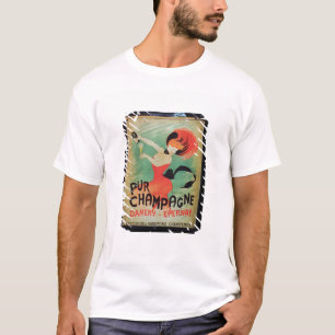 T-shirt Publicité par affichage "Pur Champagne", de