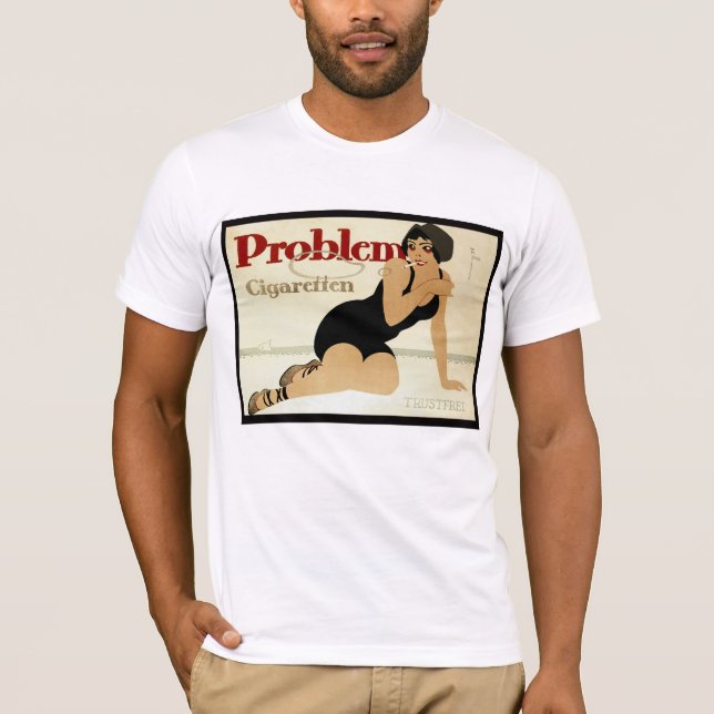 T-shirt Publicité sur la cigarette du problème (Devant)