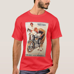 T-shirt "Publicité Vintage-européenne pour moto"