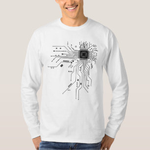T-shirt Puce de processeur d'ordinateur Circuit imprimé Co