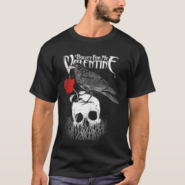 T-shirt Puce Pour Mon Corbeau Valentin u2013 (Devant)
