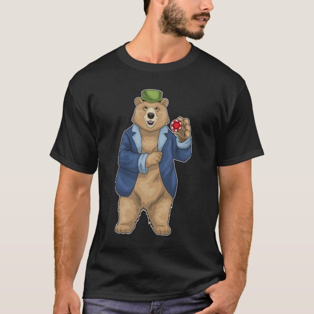 T-shirt Puces de Poker Ours (Devant)