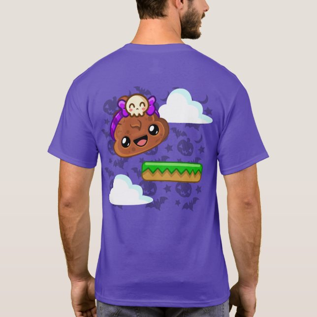 T-shirt Pudding & Cute Skull with Back Print - Happy Jump (Dos)