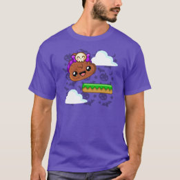 T-shirt Pudding et Accessoire de Crâne Mignon - Happy Jump