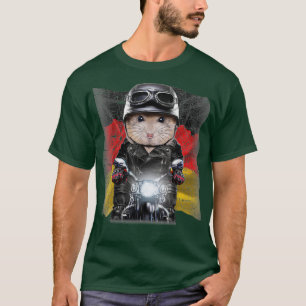 T-shirt Pudding Hamster nain sur moto Drapeau de moto