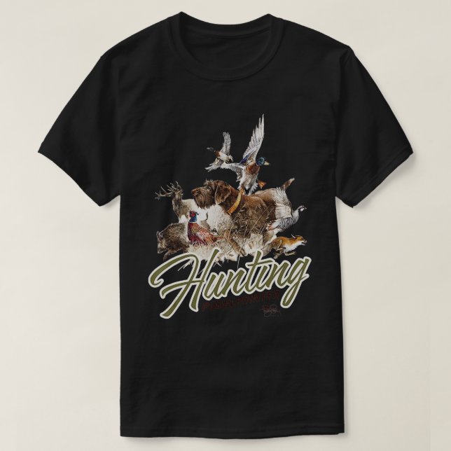 T-shirt Pudelpointer Chasse Chien (Design devant)