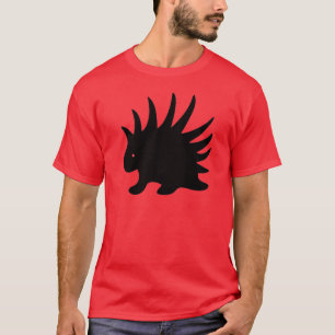 T-shirt Puerco-espín Libéral Libertaire de couleur noire
