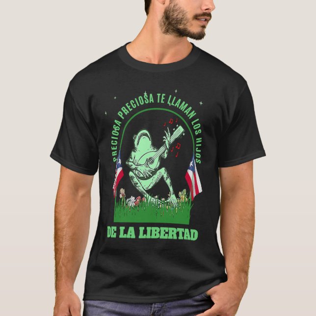 T-shirt Puerto Rico Borinquen Coqui for Puerto Rico (Devant)