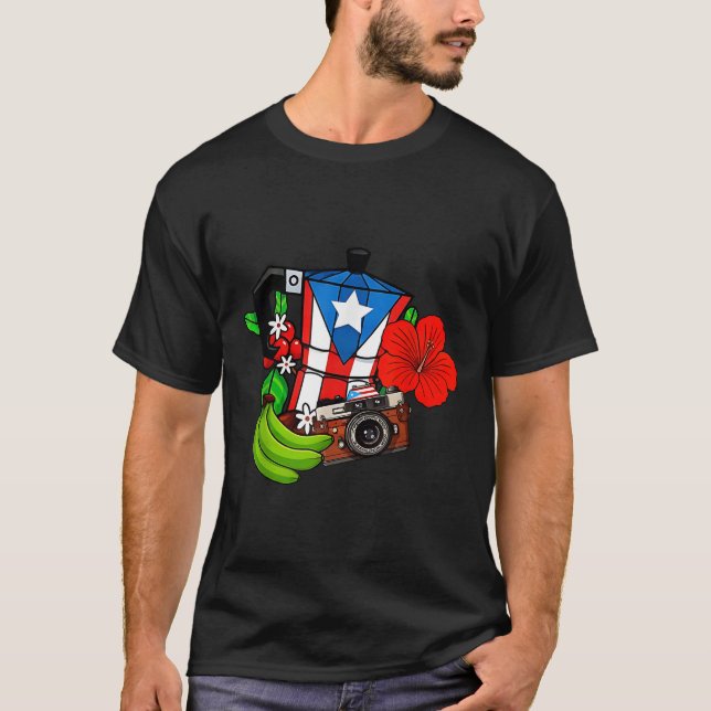 T-shirt Puerto Rico Flag Floral Frog Boricua Women Hispani (Devant)