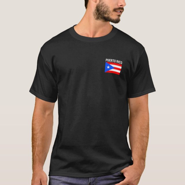 T-shirt Puerto Rico Flag Pocket Puerto Rican Family Roots  (Devant)