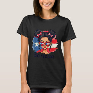 T-shirt Puerto Rico Patrimoine hispanique Chignon désordon