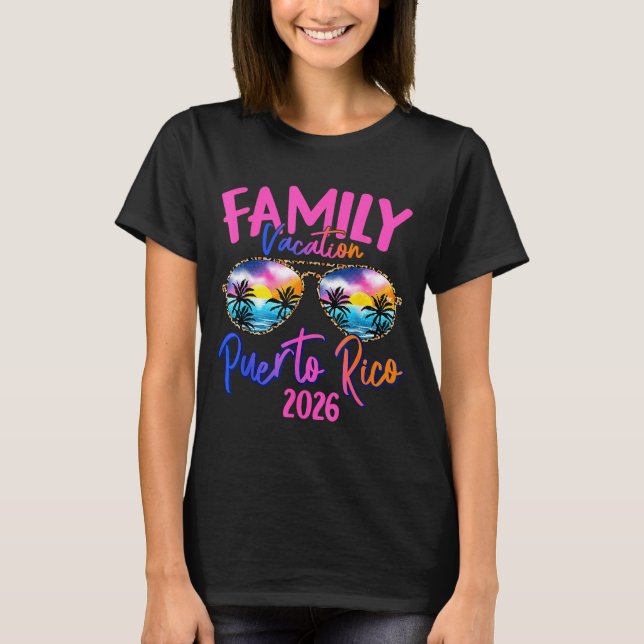 T-shirt Puerto Rico Vacation 2026 Souvenir Matching Family (Devant)