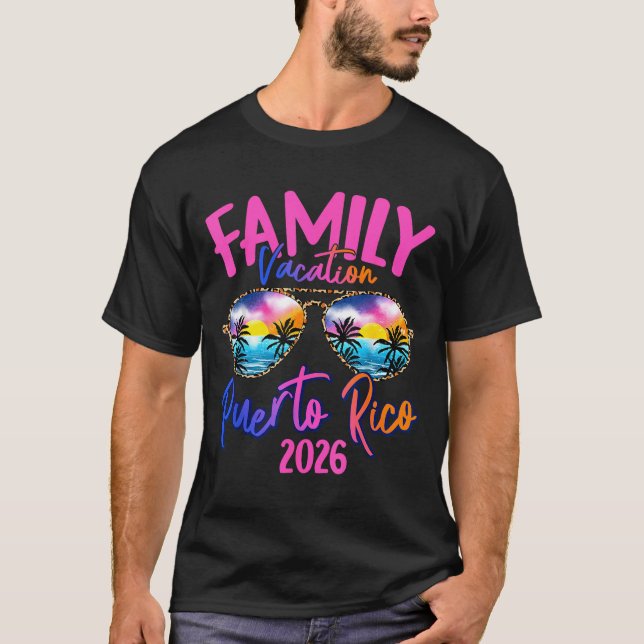 T-shirt Puerto Rico Vacation 2026 Souvenir Matching Family (Devant)