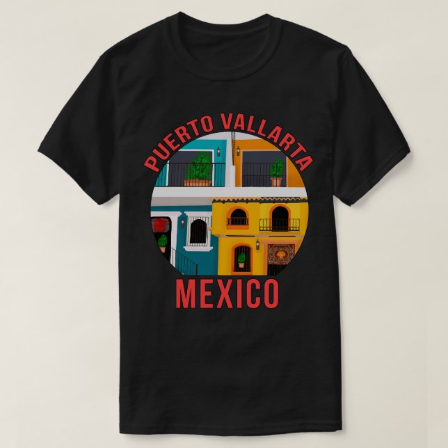 T-shirt Puerto Vallarta Zone romantique Mexique (Design devant)