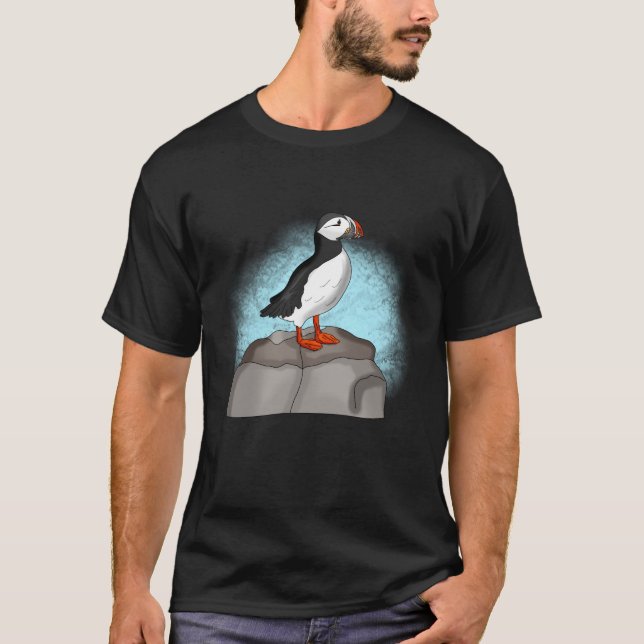 T-shirt Puffin à main fine (Devant)