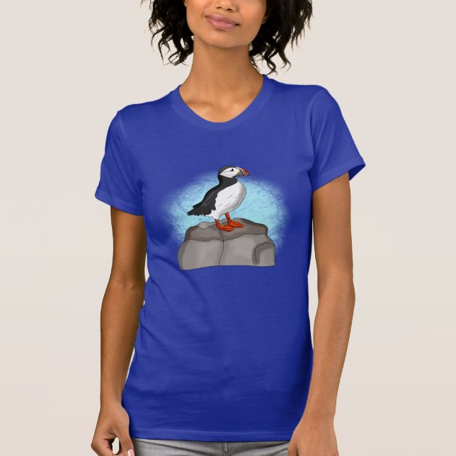 T-shirt Puffin à main fine (Devant)