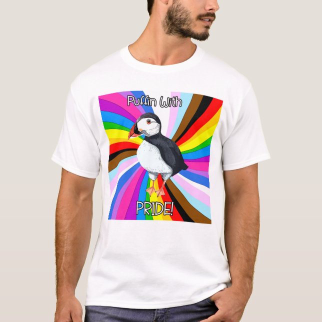T-shirt Puffin Avec Fierté ! - LGBTQ+ (Devant)