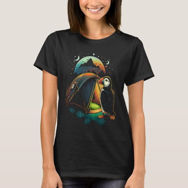T-shirt Puffin Bird in Camping  Penguin (Devant)