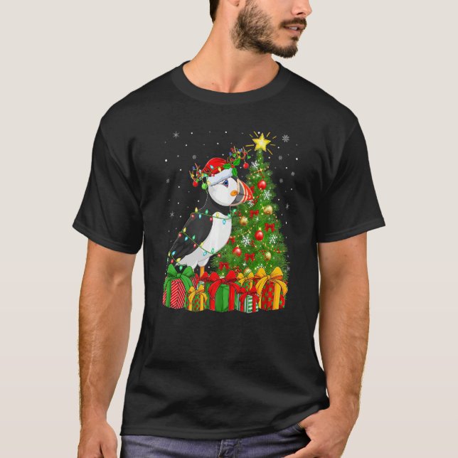 T-shirt Puffin Bird  Xmas Holiday Santa Puffin Christmas T (Devant)