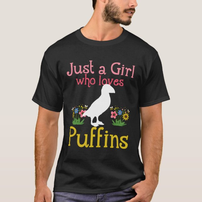 T-shirt Puffin Juste Un Qui Aime Les Puffins (Devant)