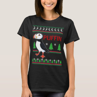 T-shirt Puffin Xmas Doux moche Puffins Lover Drôle mignon