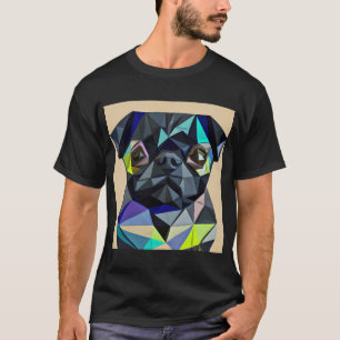 T-shirt Pug Abstraction Géométrique