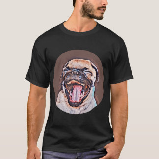 T-shirt Pug Chien Drôle - Art Animalier