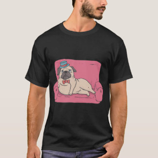 T-shirt Pug de canapé