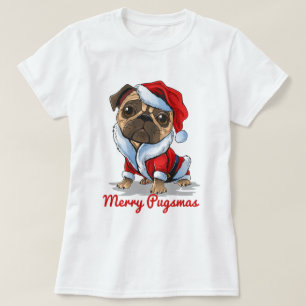 T-shirt Pug de Christmas