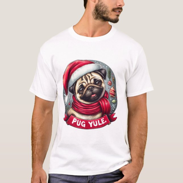 T-shirt Pug de Christmas (Devant)