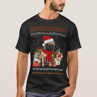 T-shirt Pug de Noël Santa
