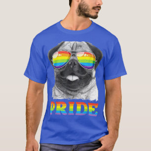 T-shirt Pug Gay Pride LGBT Rainbow Flag Sung T LGBT