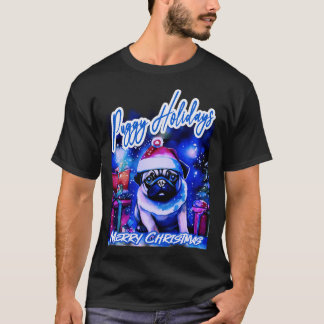 T-shirt Pug JOLIES FÊTES 72 JOYEUX NOËL PUGGY HOLIDA