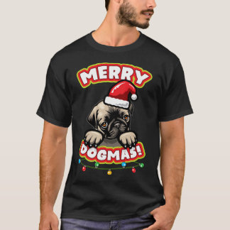 T-shirt Pug mignon de Noël