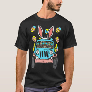 T-shirt Pug Monster Truck Oreilles de Lapin Oeufs Chasse a
