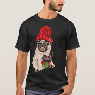 T-shirt Pug vous souhaite un Noël doux
